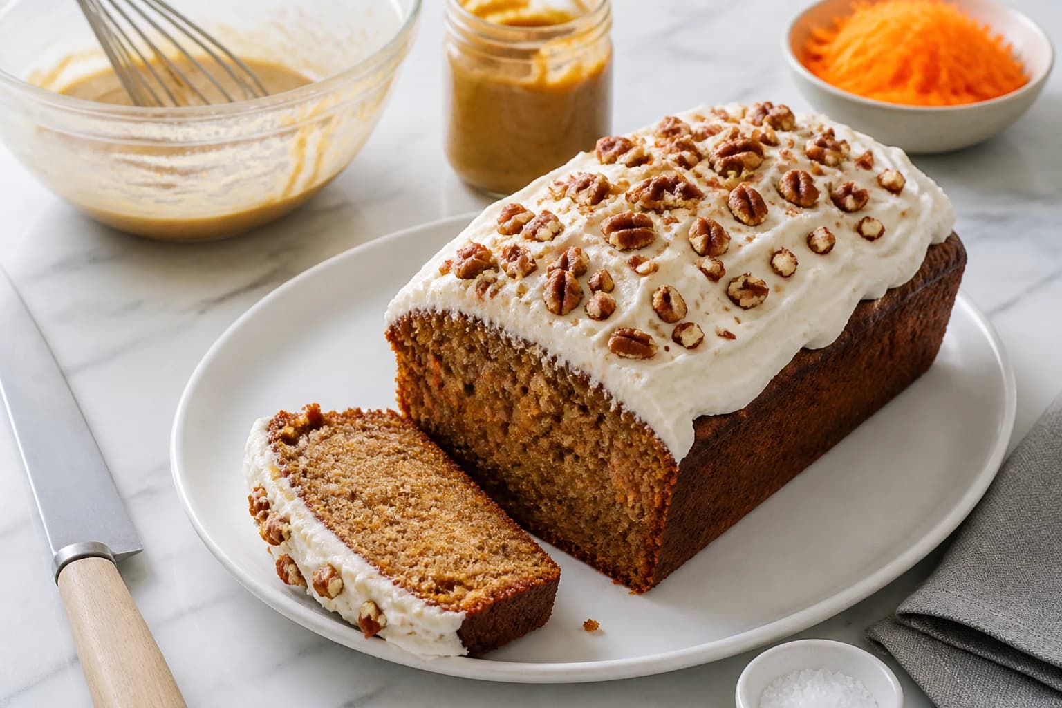 Etape 2 : Mélanger les ingrédients humides — Carrot cake léger sans sucre raffiné