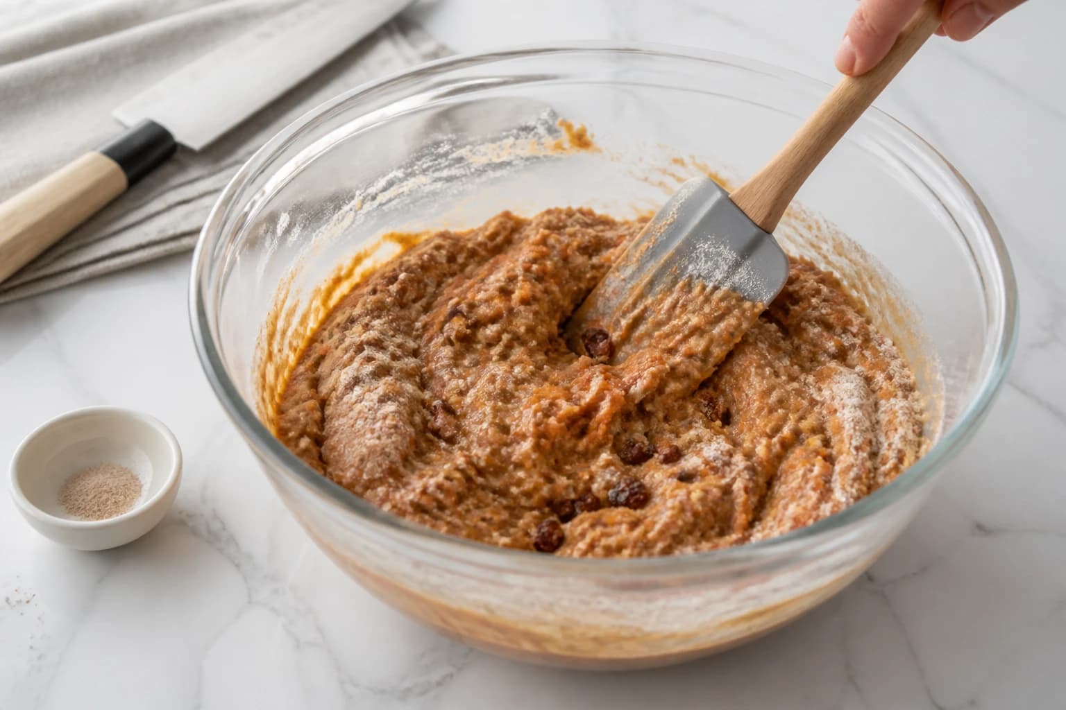 Etape 3 : Incorporer les ingrédients secs — Carrot cake léger sans sucre raffiné