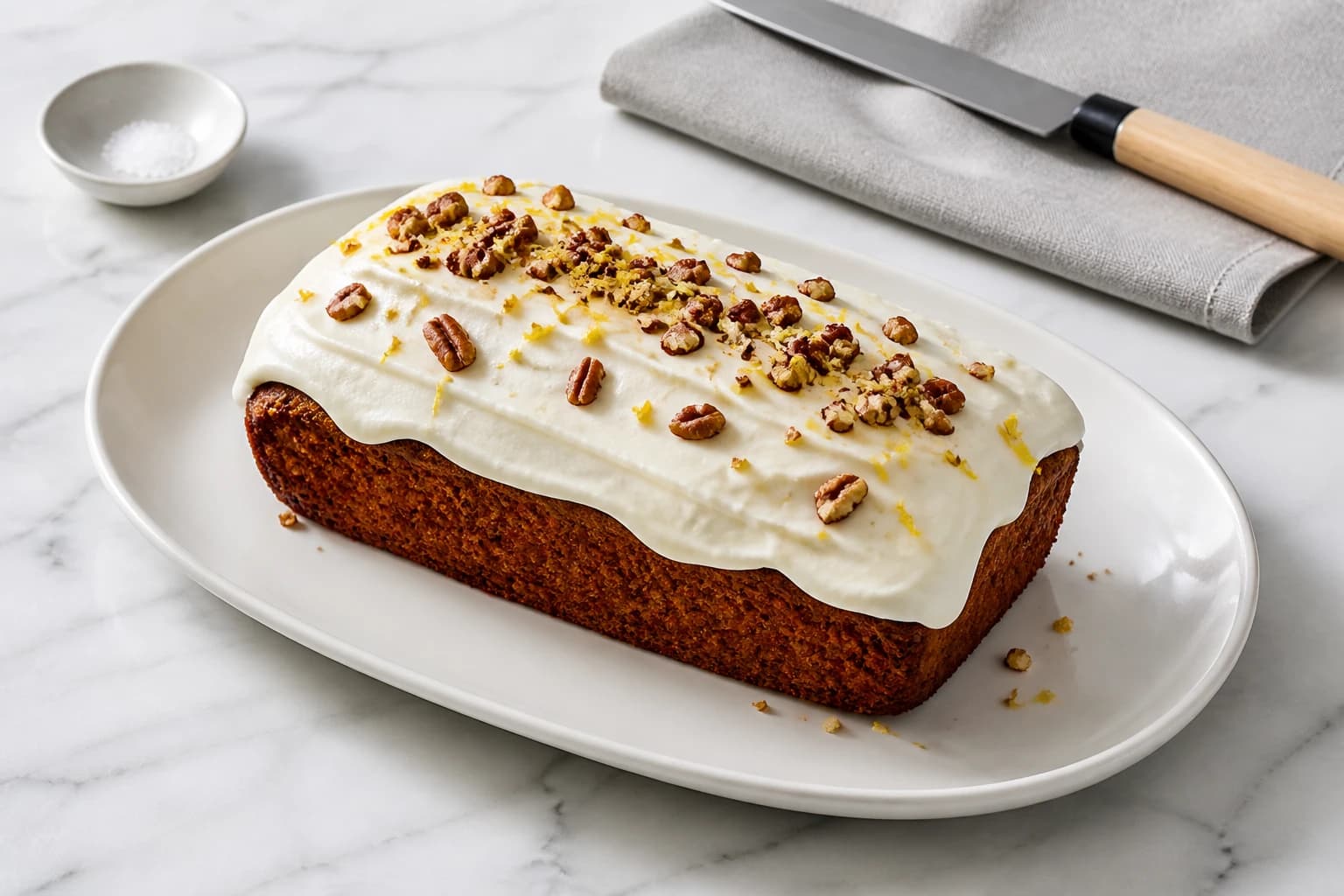Etape 4 : Cuire et glacer au skyr — Carrot cake léger sans sucre raffiné
