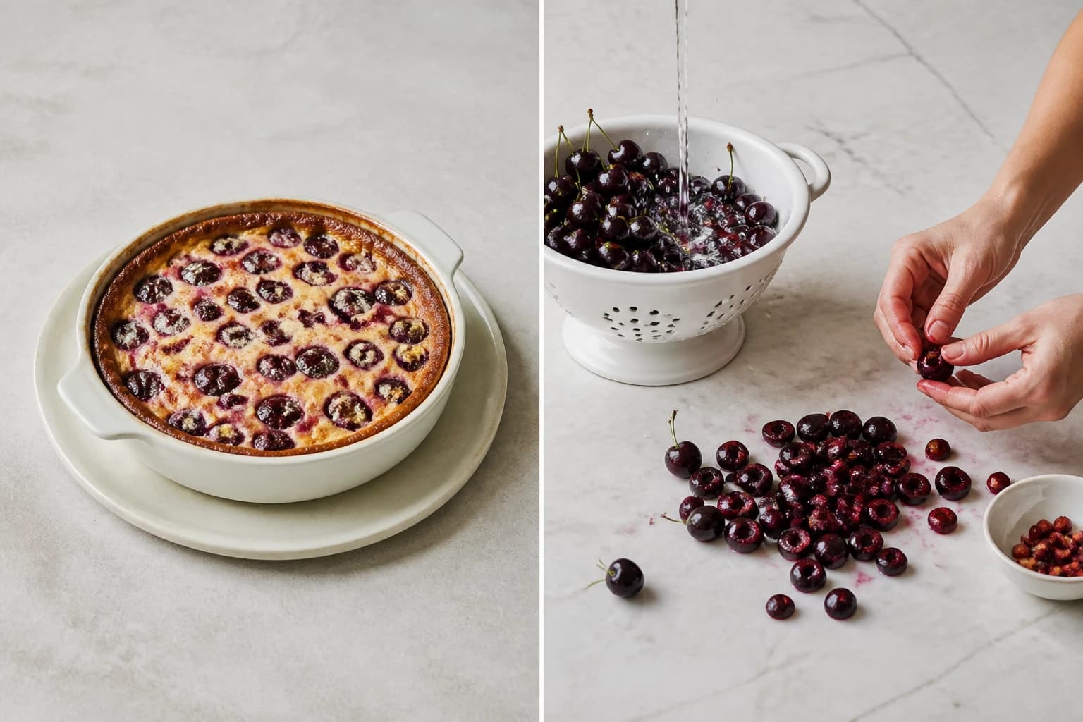 Etape 2 : Infuser la vanille et préparer l'appareil — Clafoutis cerises sans sucre du Limousin