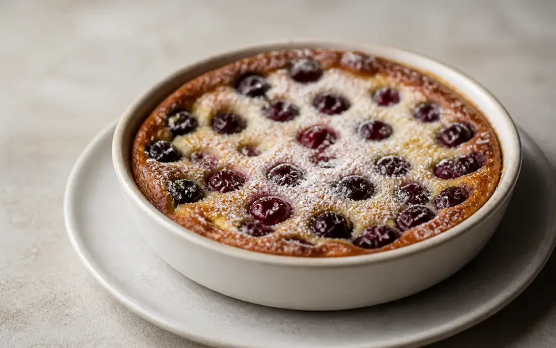 Clafoutis cerises sans sucre du Limousin