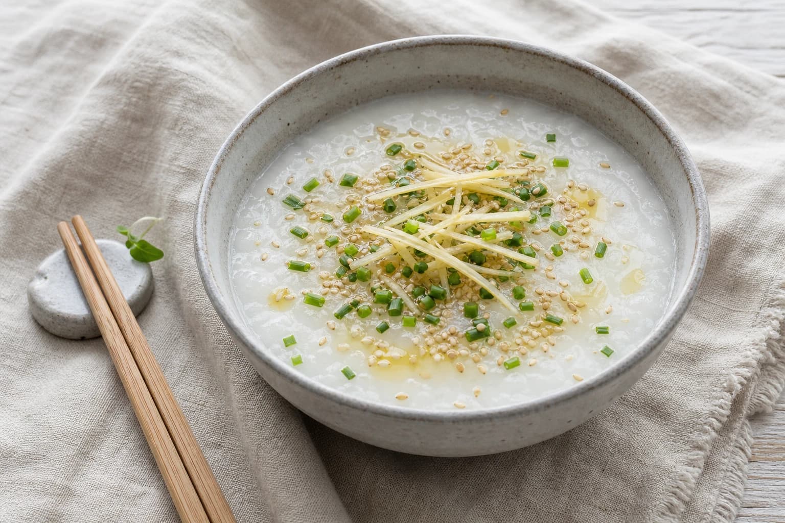 Congee riz gingembre : le petit-déjeuner japonais