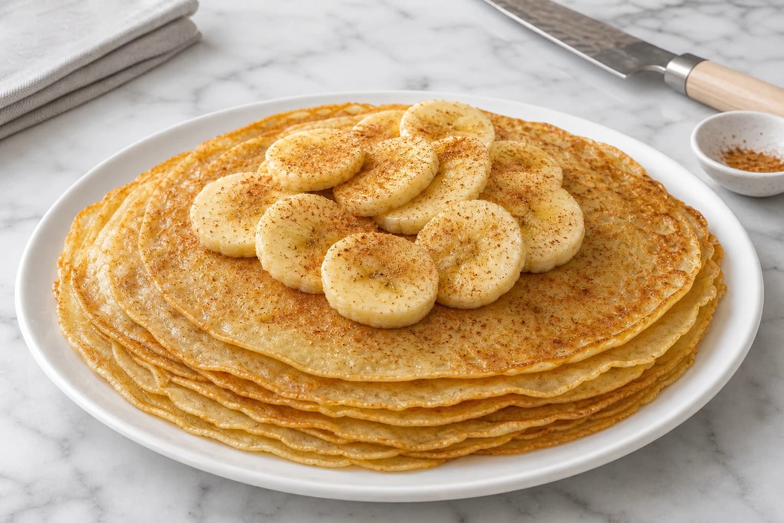 Crêpes protéinées banane sans sucre, moelleuses