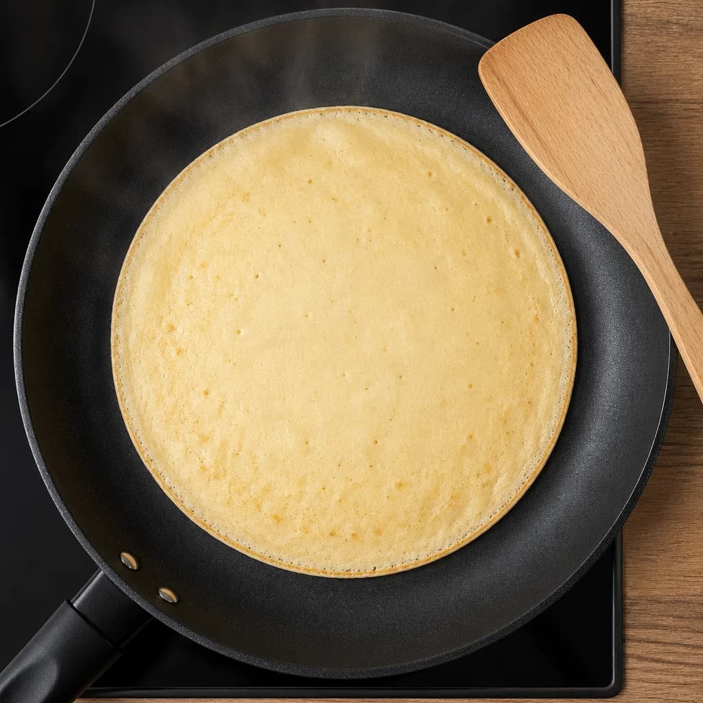 Étape 2 : Cuire les crêpes — Crêpes rapides et moelleuses