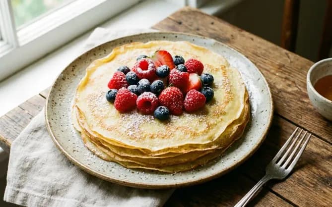 Crêpes rapides et moelleuses