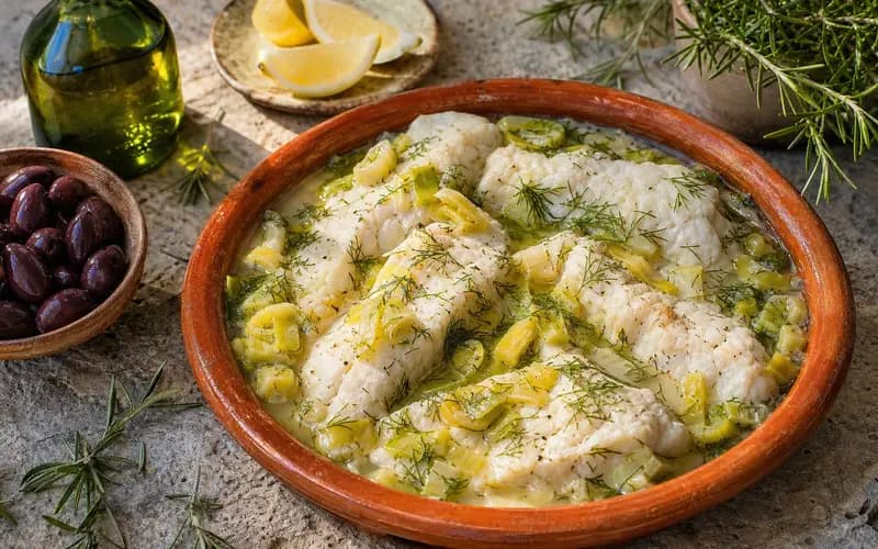 Fricassée de poisson blanc au citron