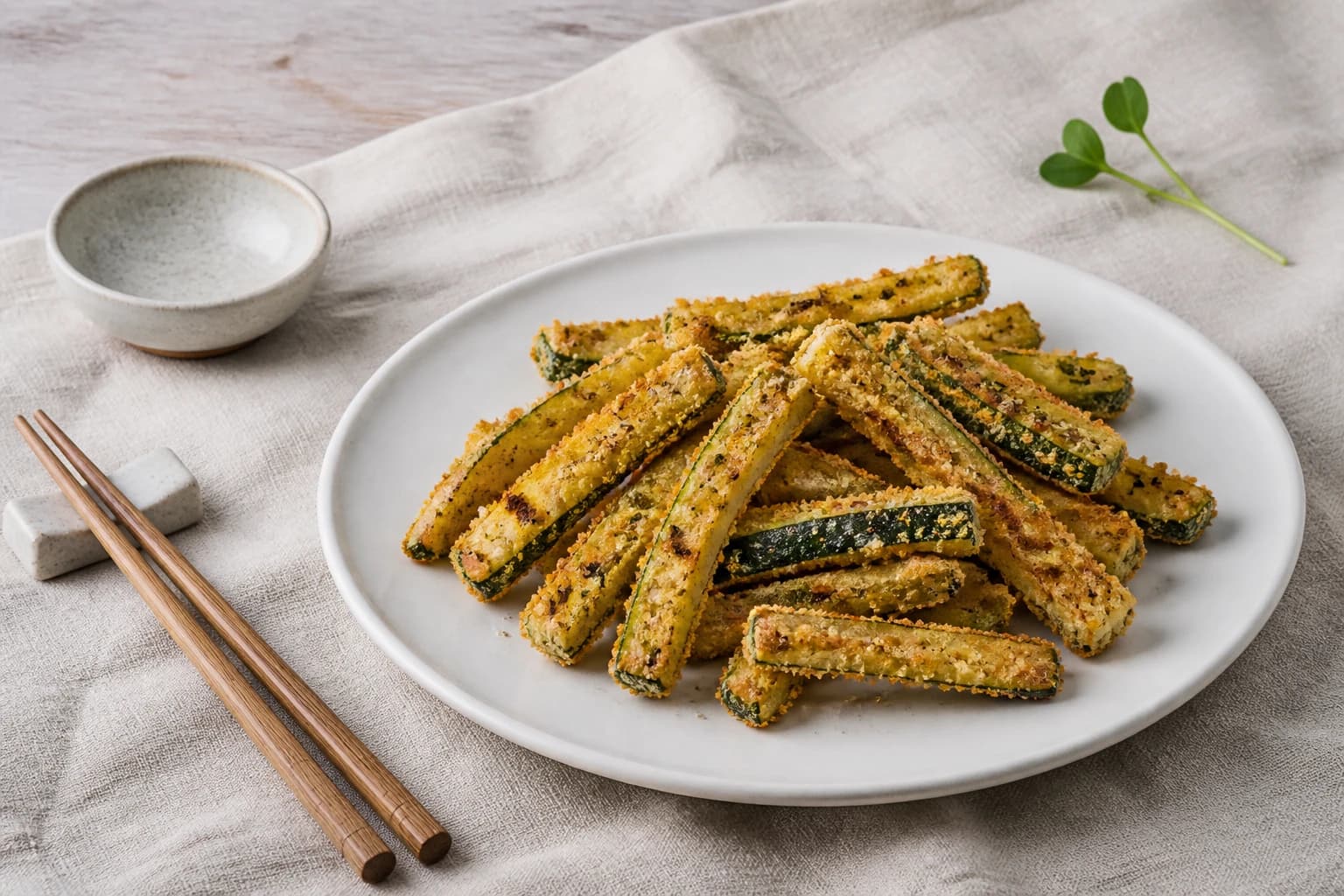 Etape 4 : Cuire jusqu'à belle coloration — Frites de courgettes au four panées