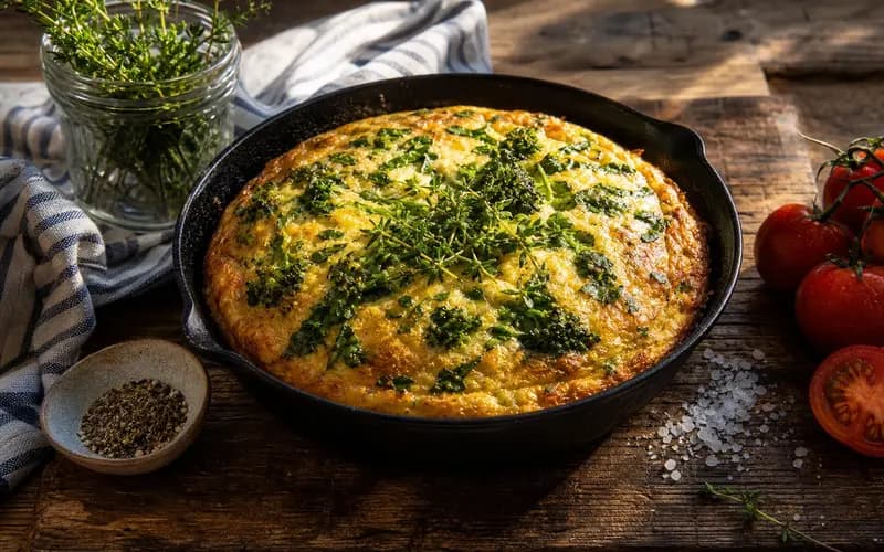 Frittata aux fanes de légumes anti-gaspi
