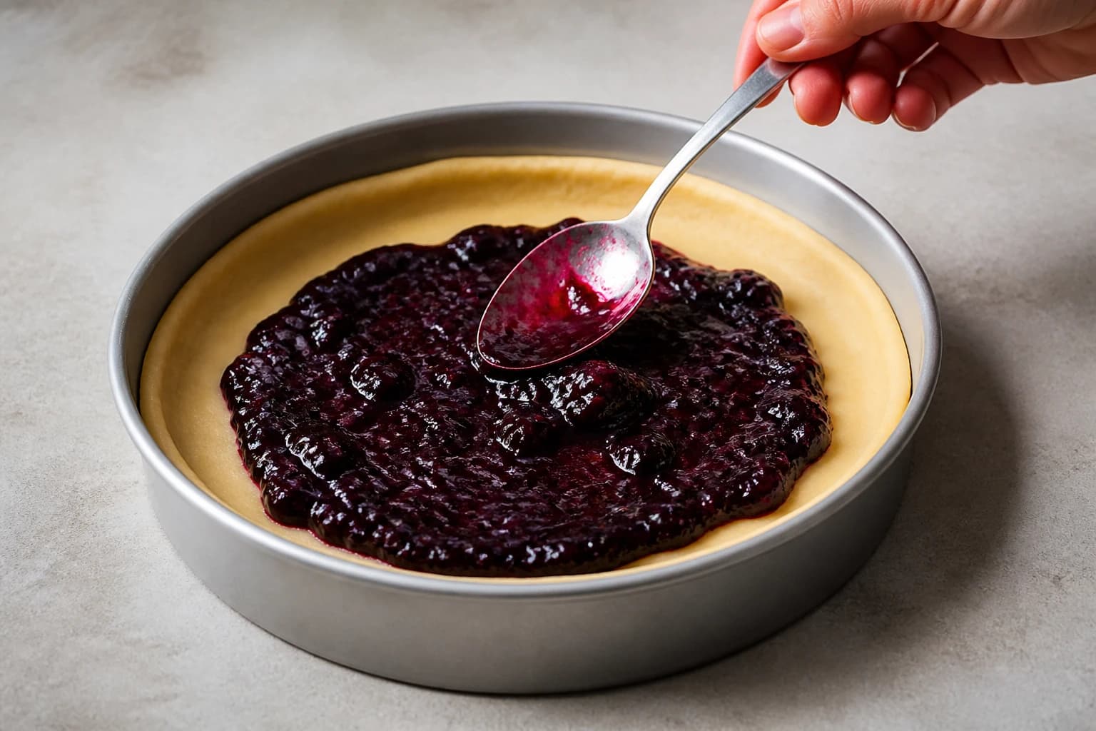 Etape 4 : Cuire et laisser reposer — Gâteau basque à la cerise noire