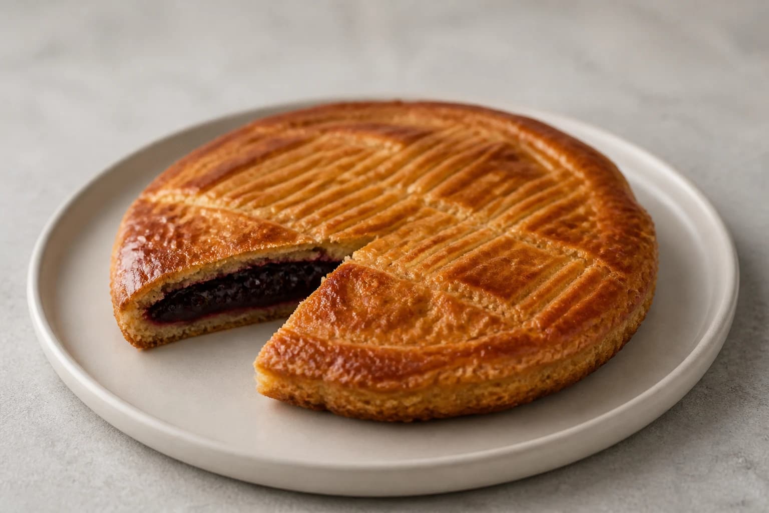 Gâteau basque à la cerise noire