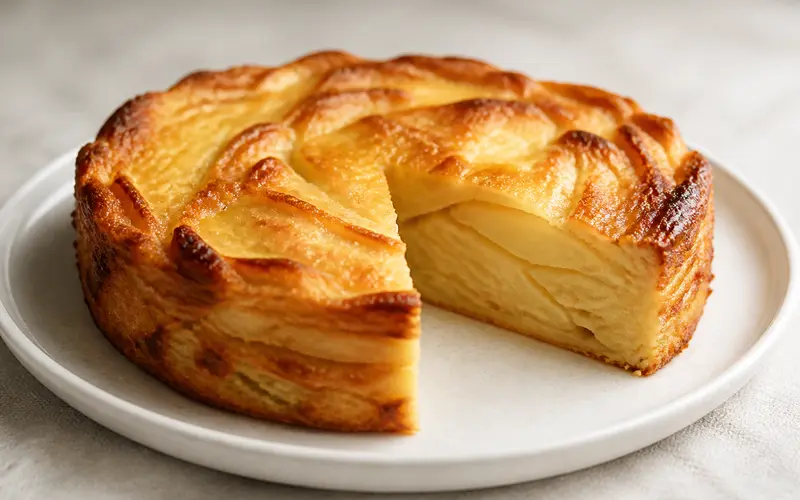 Gâteau invisible aux pommes léger