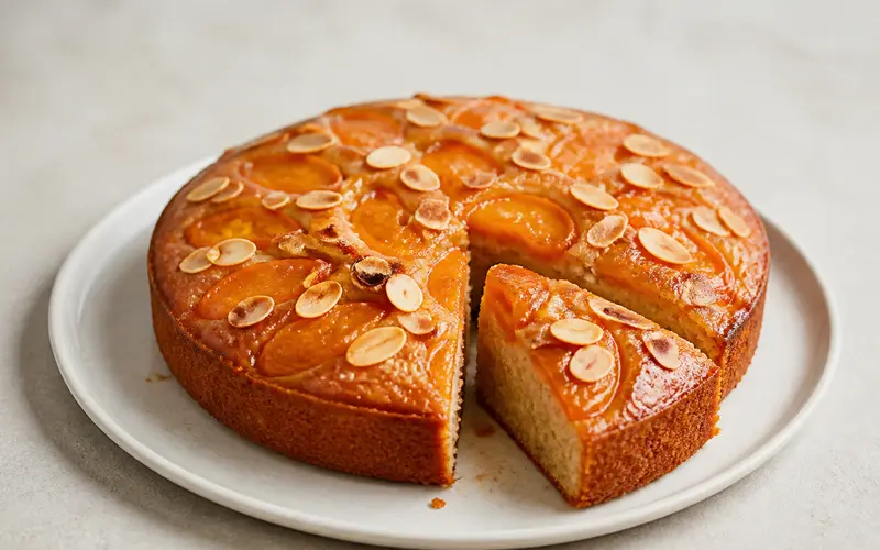 Gâteau moelleux abricots & amandes