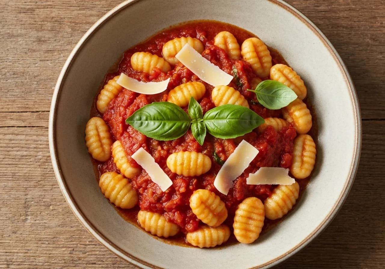 Gnocchis tomates fraîches & basilic