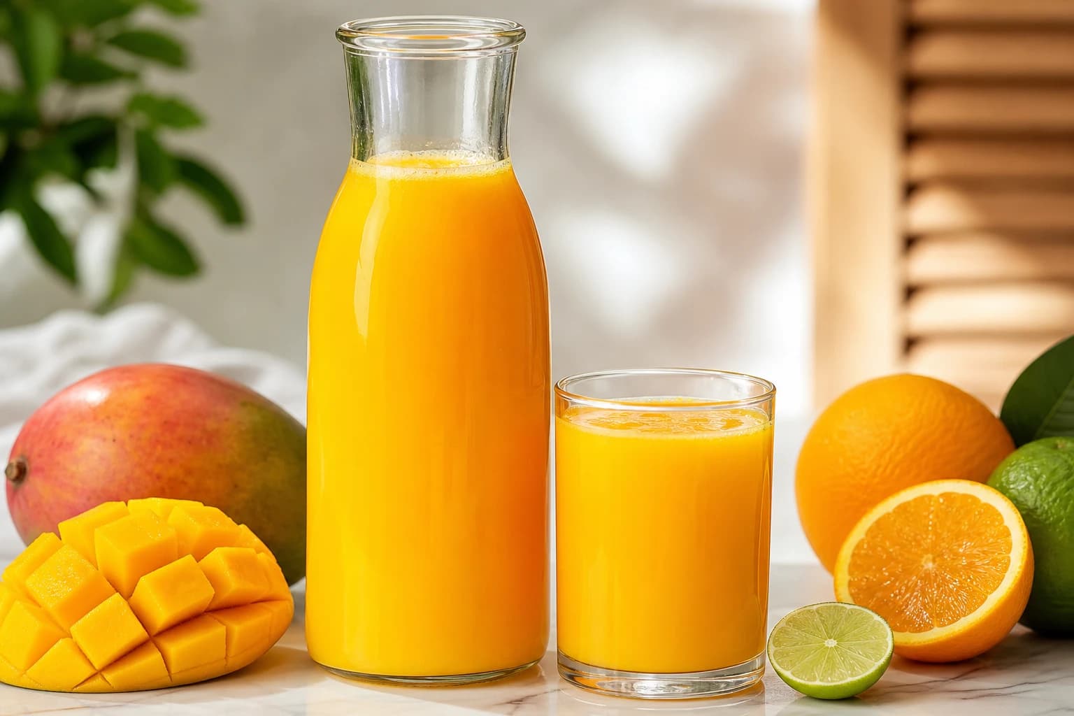 Jus mangue orange citron vert : 3 textures