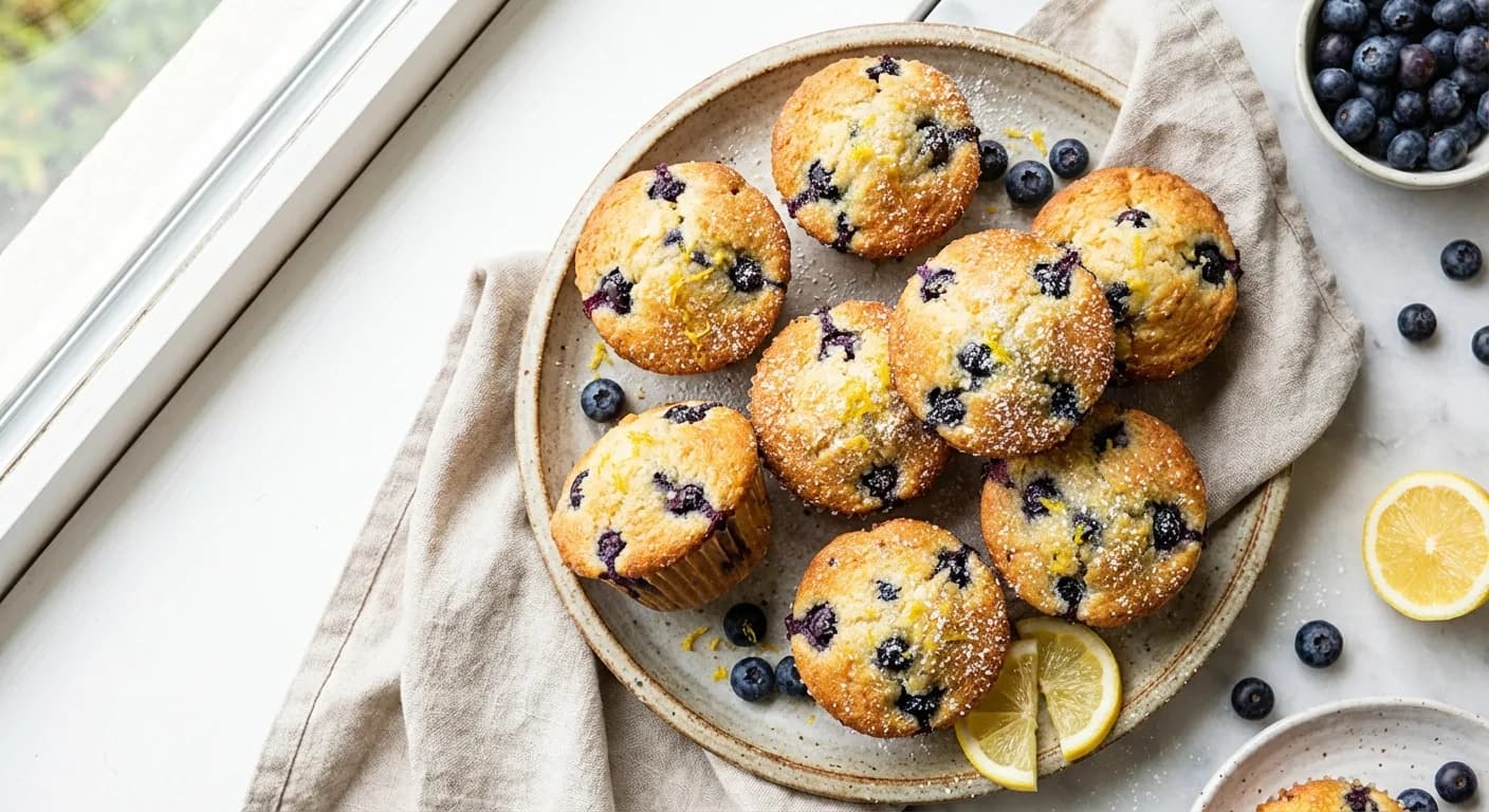 Muffins moelleux myrtille & citron