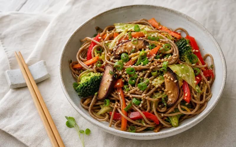 Nouilles soba sautées : 5 légumes pour un wok sain et savoureux