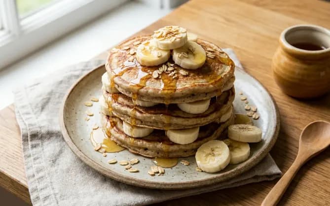 Pancakes moelleux avoine & banane