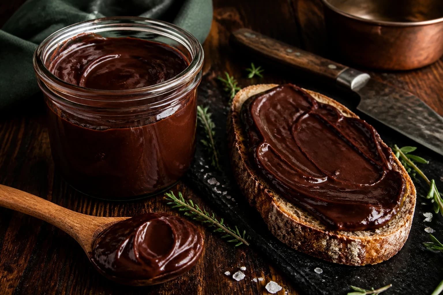 Pâte à tartiner chocolat noir vegan intense