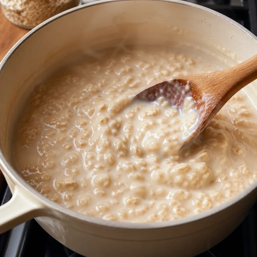 Étape 1 : Cuire les flocons d'avoine — Porridge protéiné crémeux à l'avoine