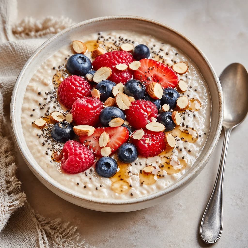 Étape 3 : Garnir et servir — Porridge protéiné crémeux à l'avoine