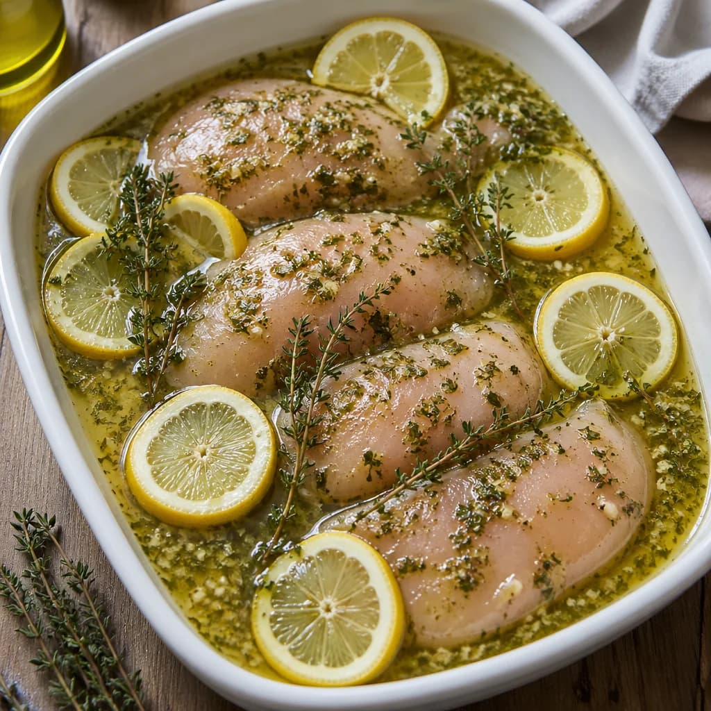 Étape 2 : Mariner le poulet — Poulet aux herbes fraîches & citron