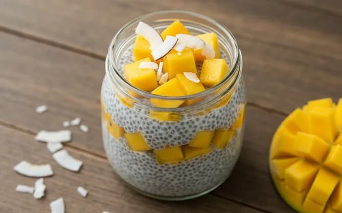 Pudding de chia mangue & coco