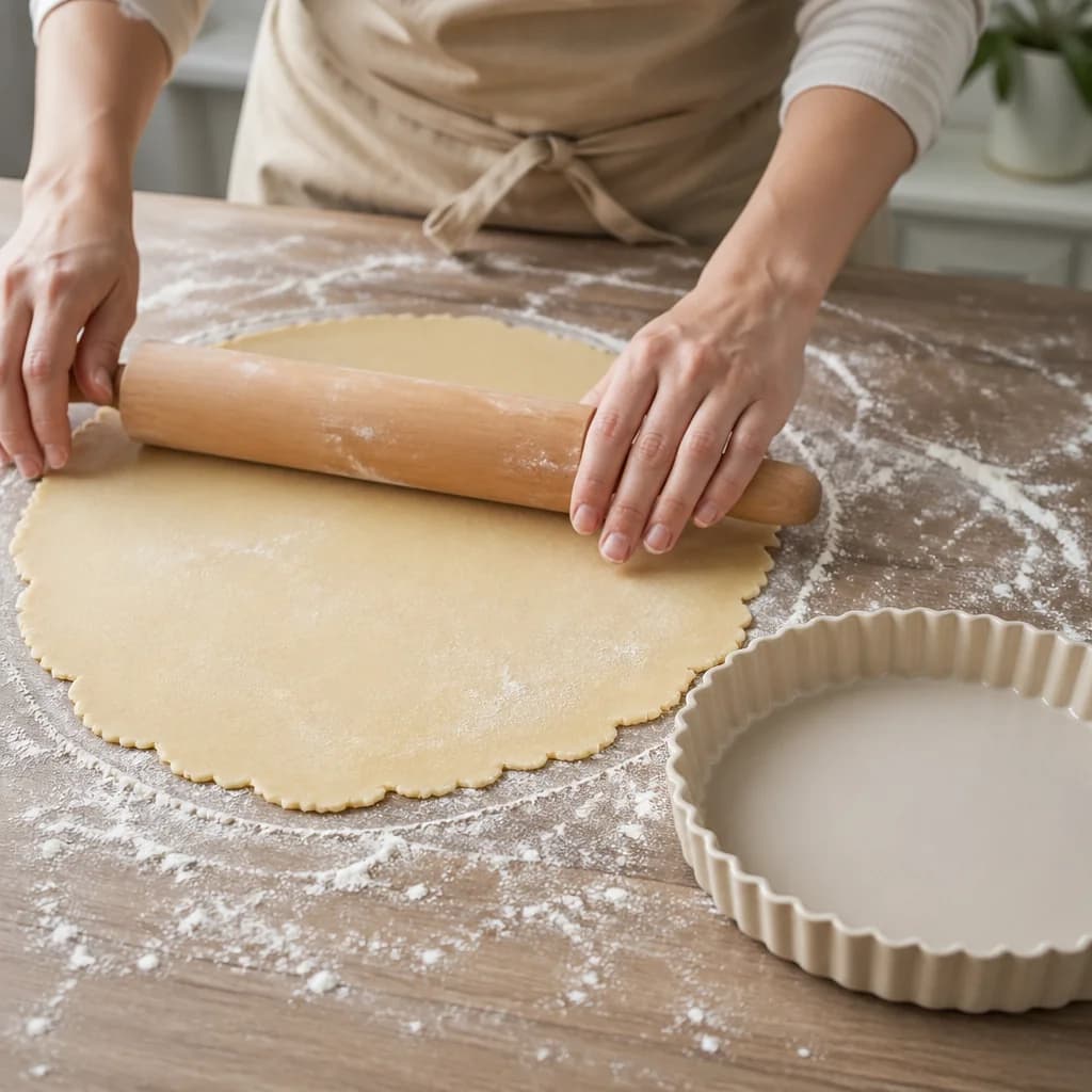 Étape 1 : Préparer la pâte (facultatif) — Quiche légère poireaux & lardons