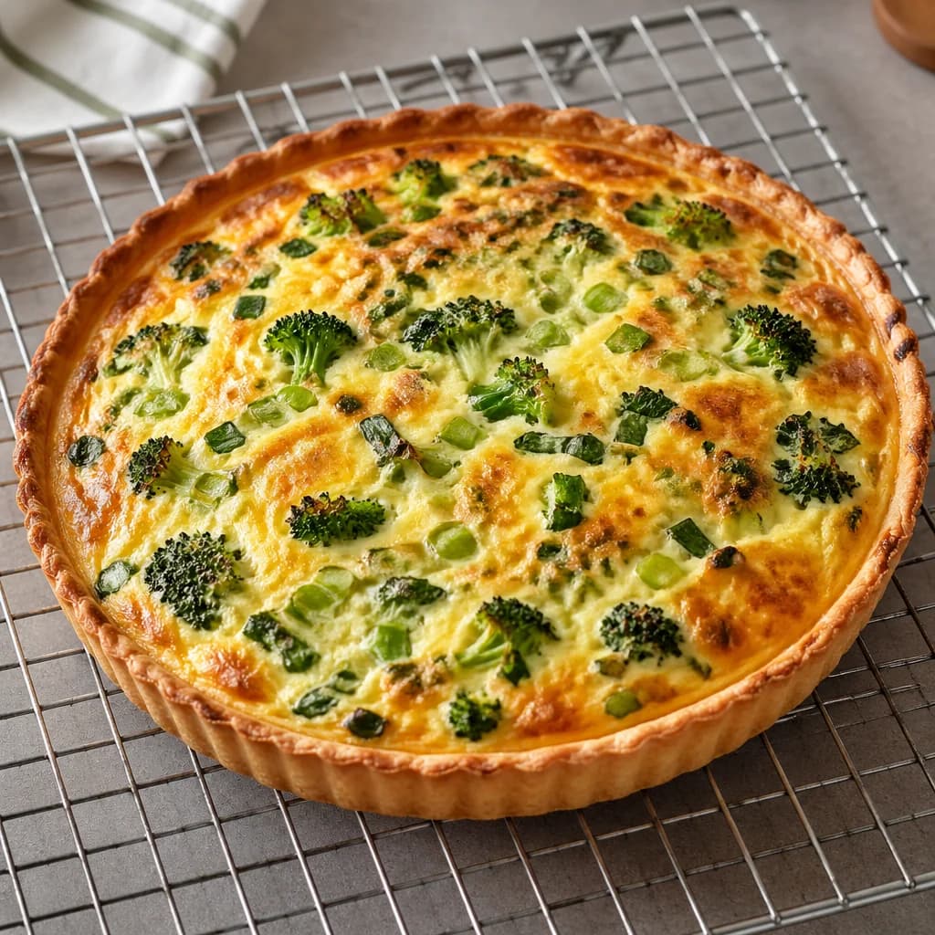 Étape 4 : Assembler et enfourner — Quiche légère poireaux & lardons