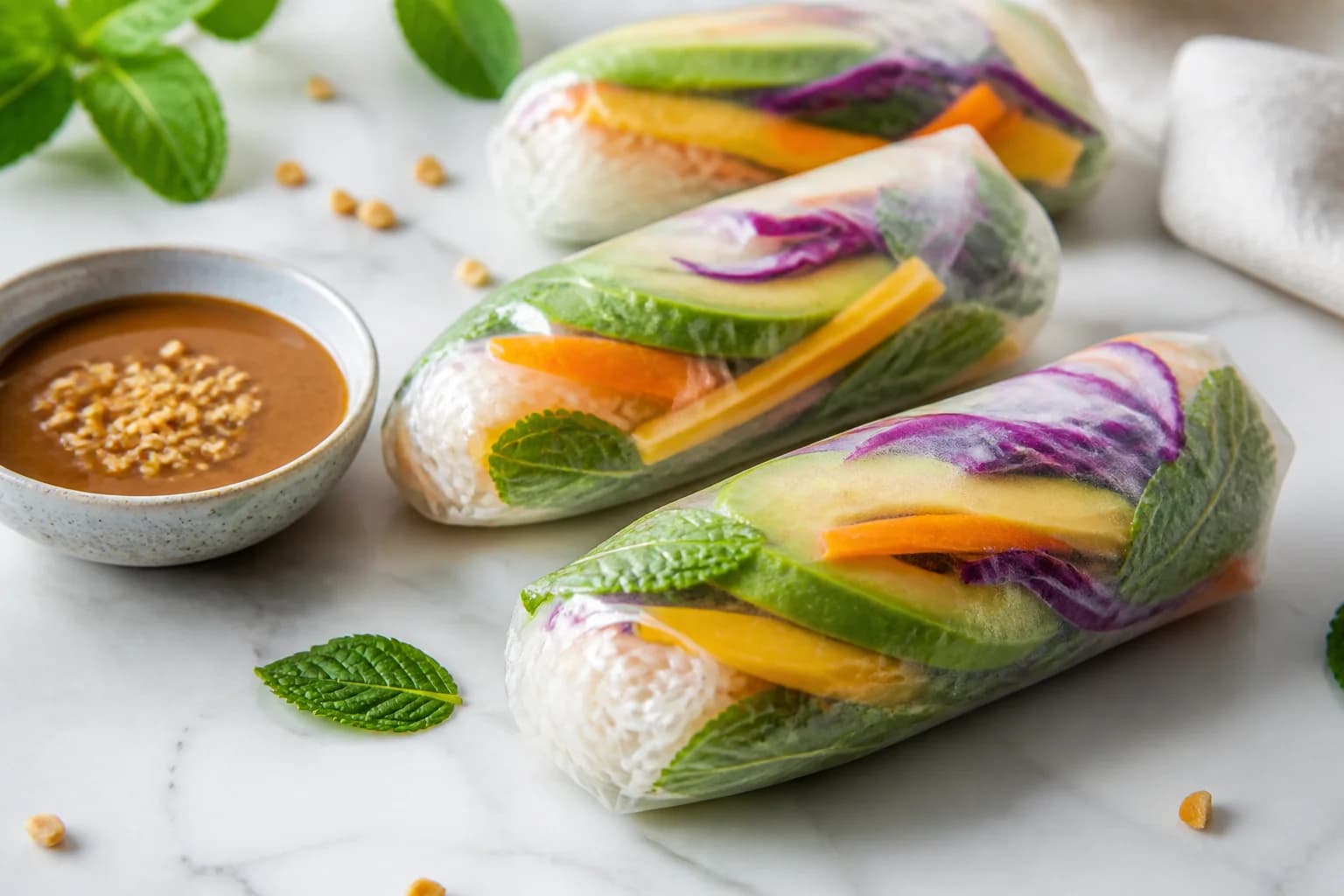 Rouleaux de printemps avocat & mangue