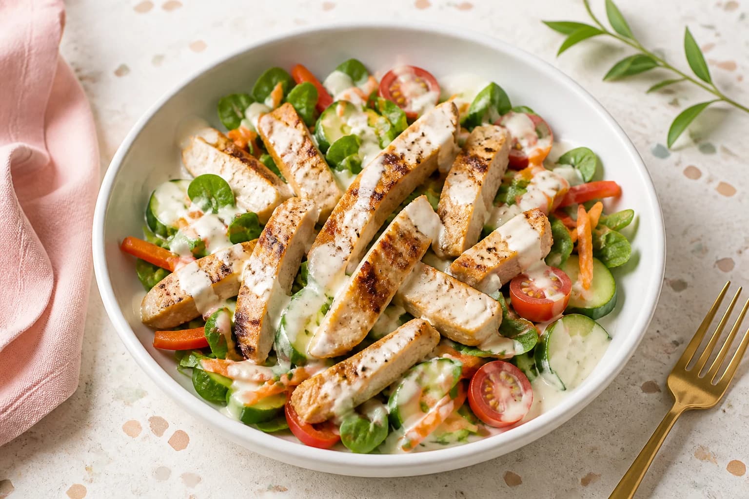 Etape 1 : Griller la dinde — Salade de dinde froide, fraîcheur express