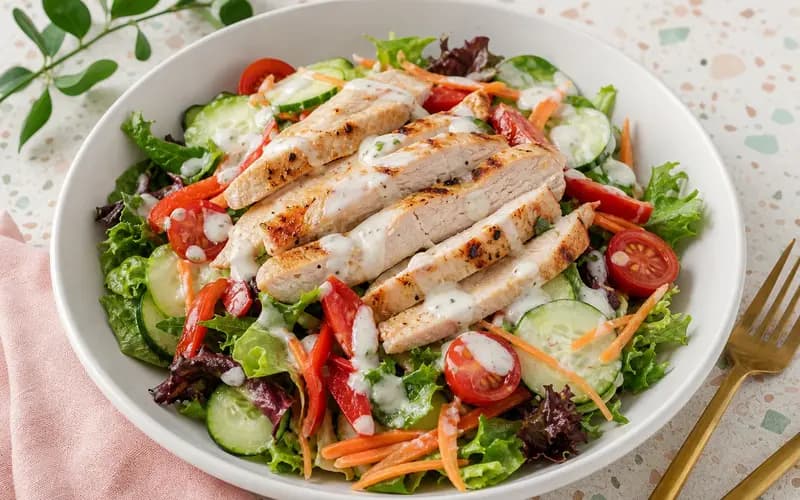 Salade de dinde froide, fraîcheur express