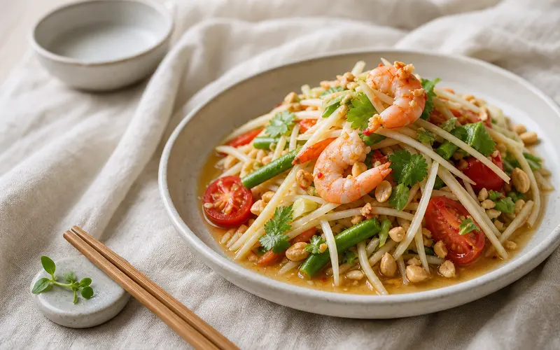 Salade thaï papaye verte & crevettes