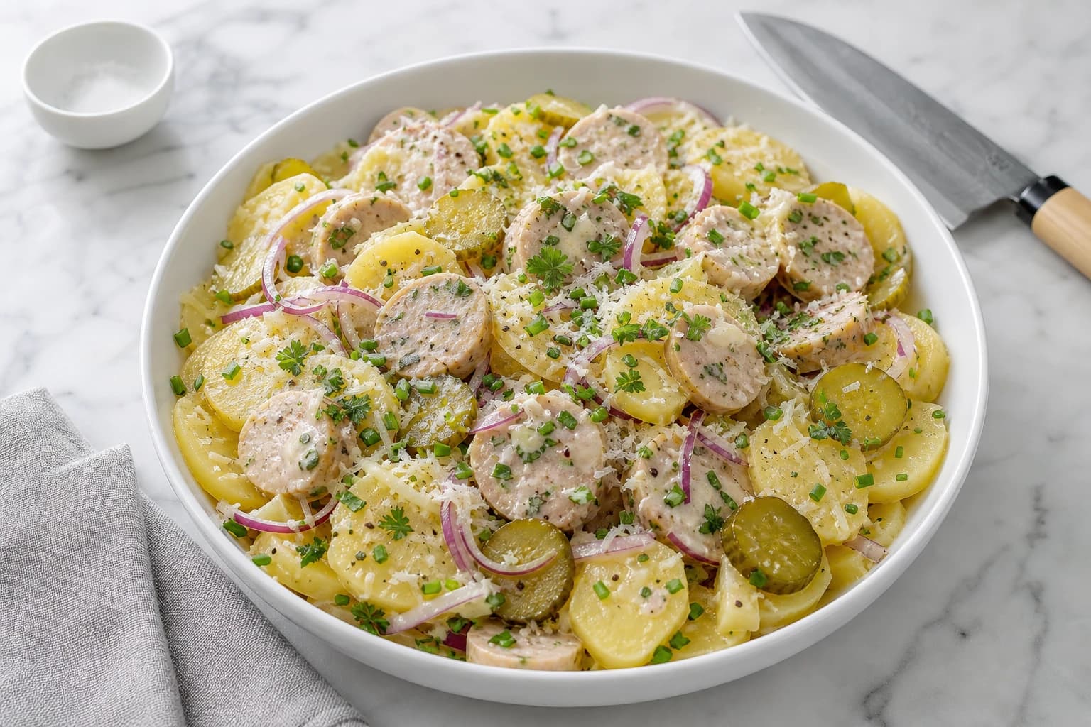 Salade strasbourgeoise gourmande et légère