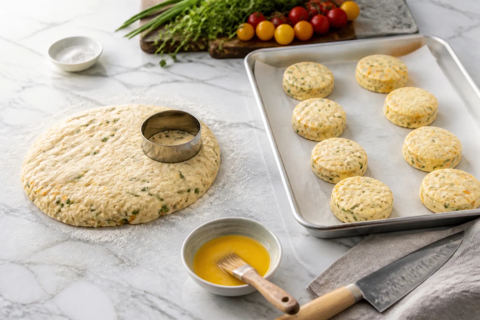 Etape 3 : Façonner et détailler les scones — Scones complets myrtilles citron