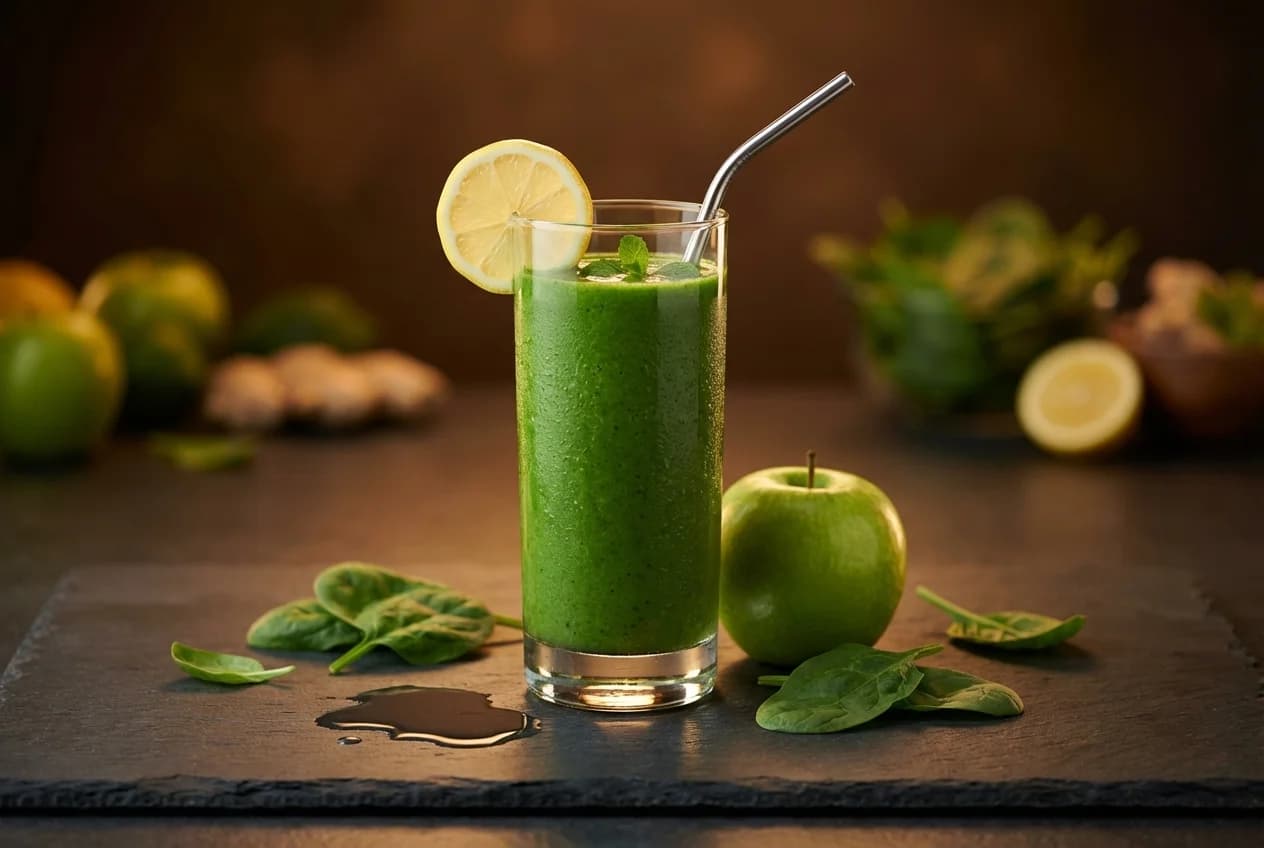 Étape 4 : Servir — Smoothie détox vert : foie & énergie