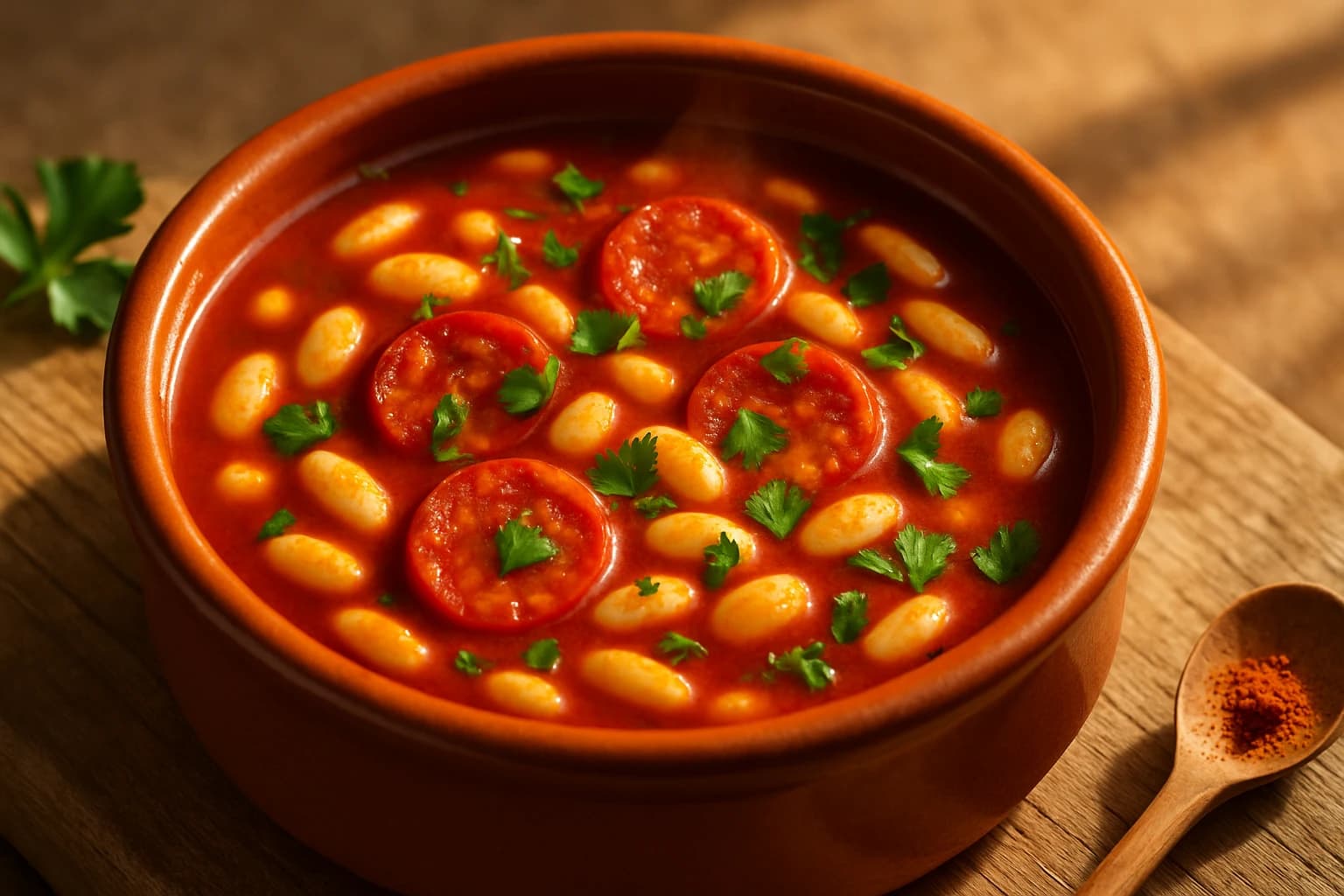 Soupe haricots blancs & chorizo, allégée