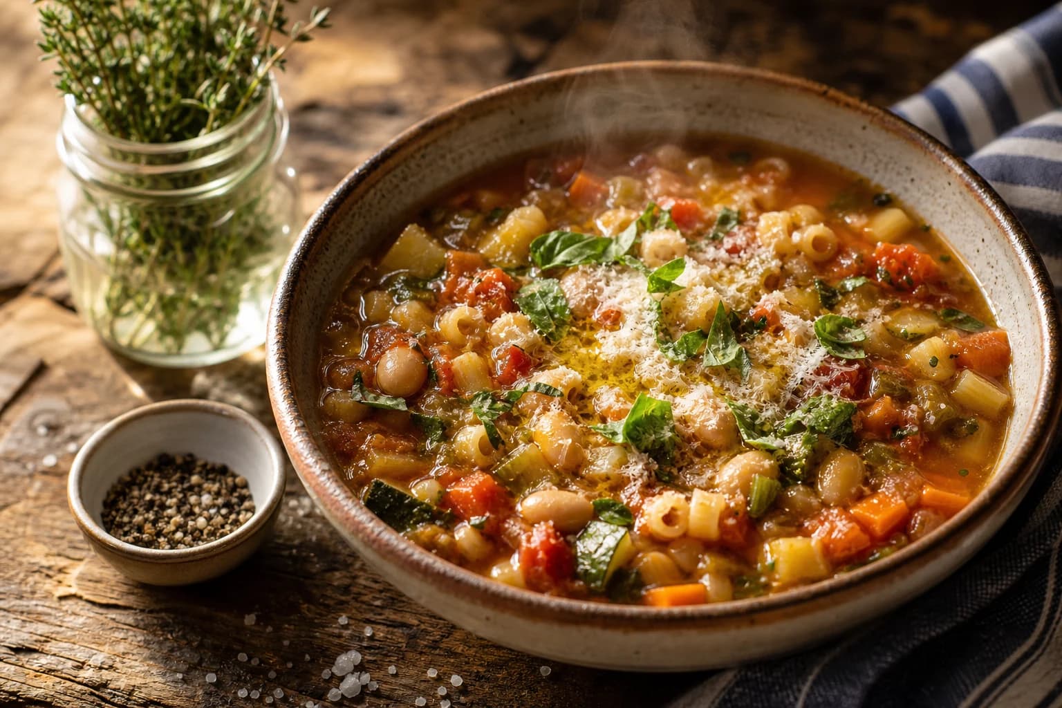 Minestrone aux haricots cannellini