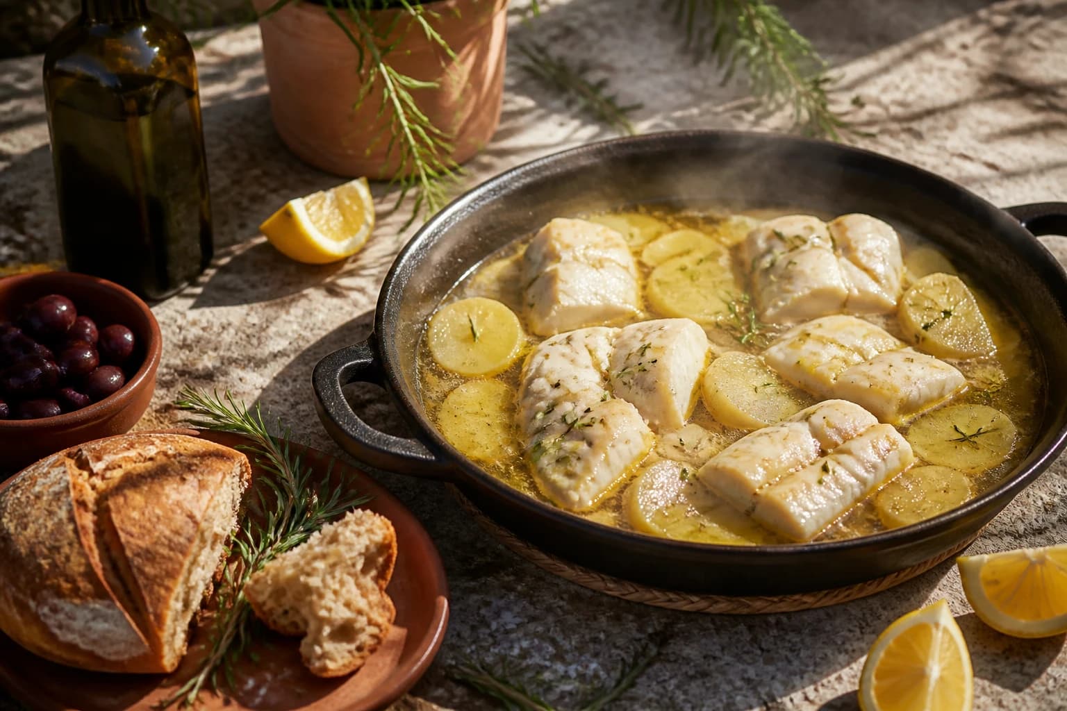 Etape 3 : Pocher les poissons — Soupe de poisson grecque kakavia