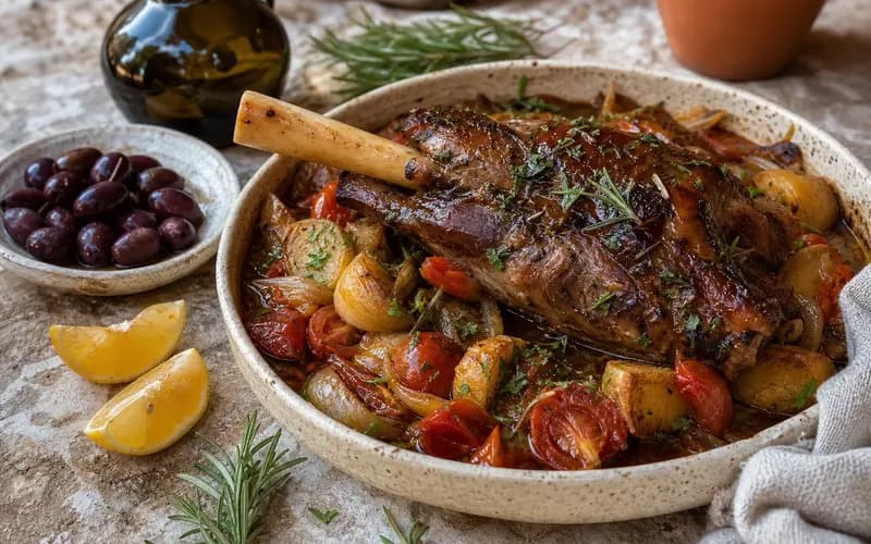 Souris d'agneau confite au four