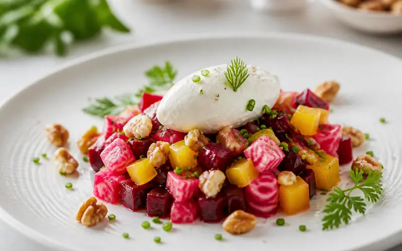 Tartare de betterave & chèvre frais