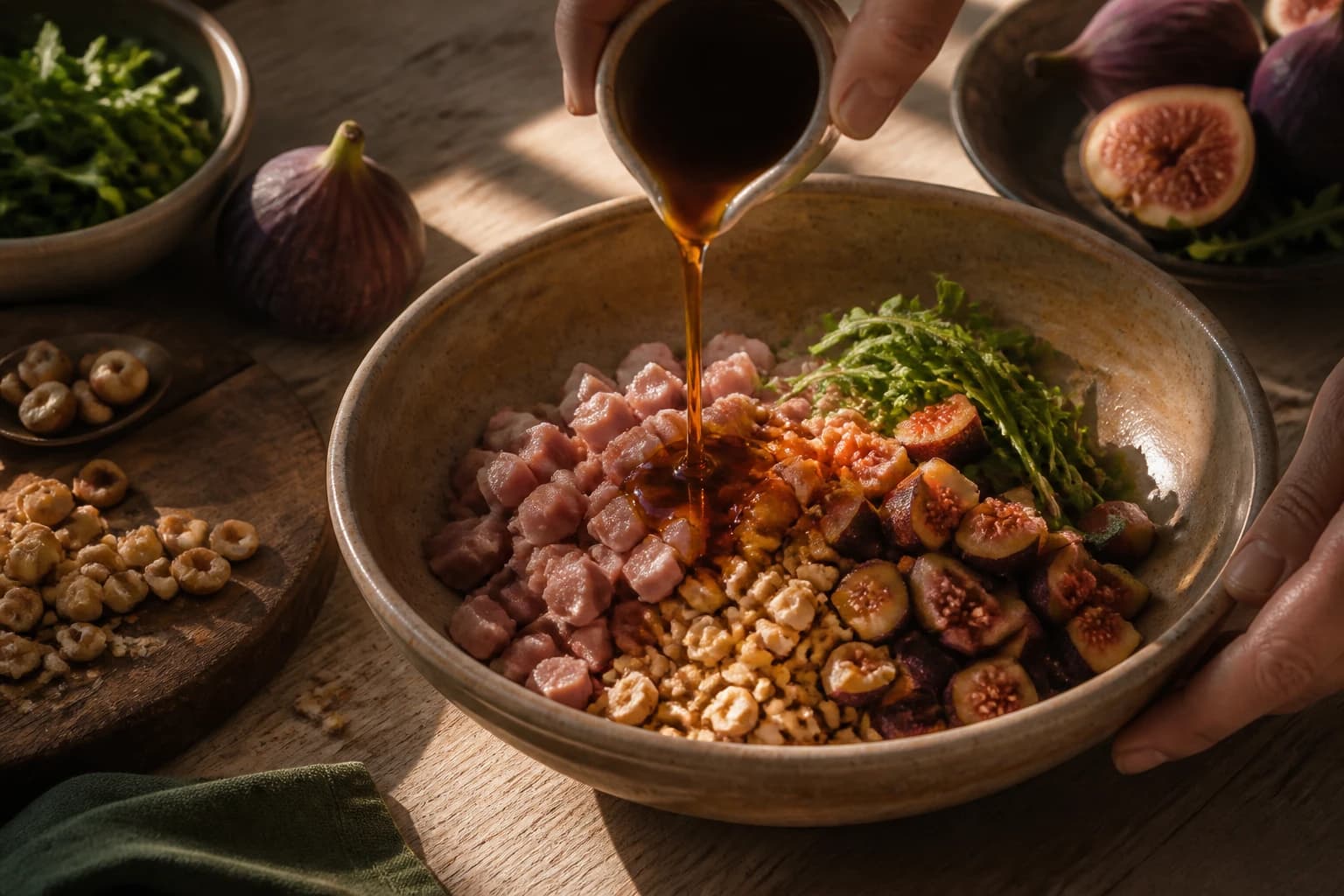 Etape 4 : Dresser et servir le tartare — Tartare de canard fumé aux figues
