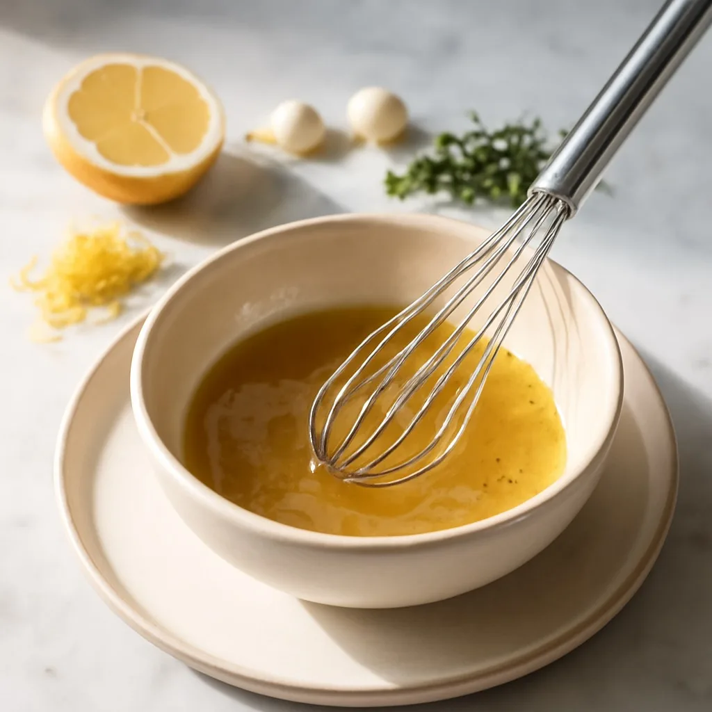 Etape 2 : Toaster les noix et préparer la vinaigrette — Tartare de butternut rôtie & noix