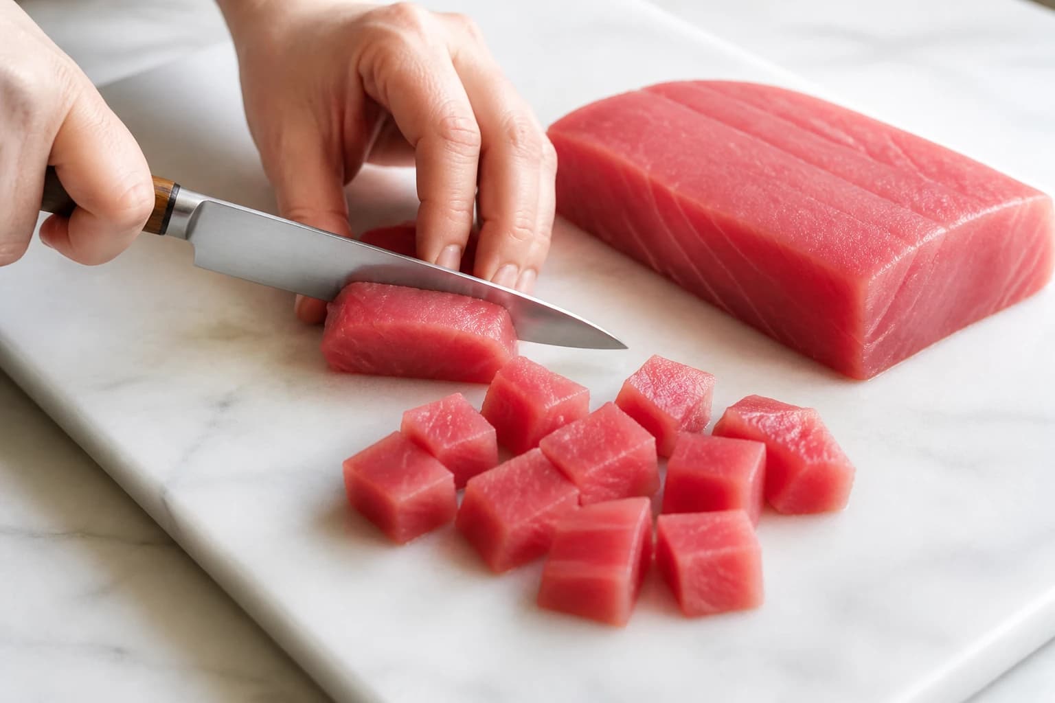 Etape 2 : Préparer la marinade asiatique au gingembre — Tartare de thon rouge & sésame