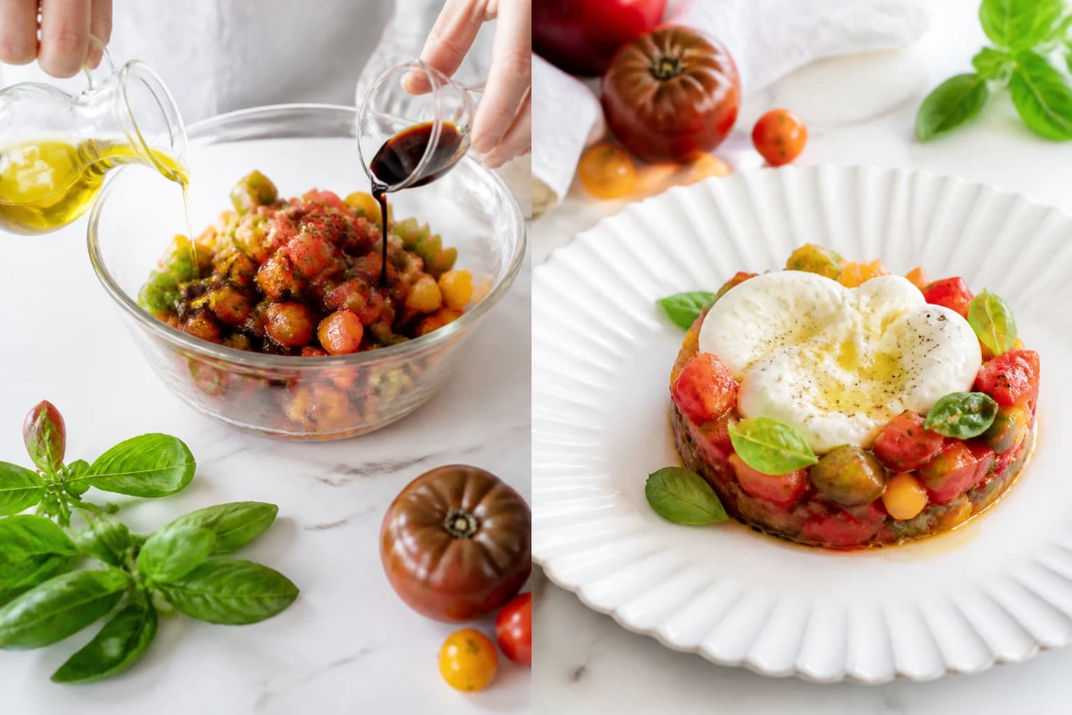 Etape 3 : Préparer la mozzarella di bufala — Tartare de tomates & mozzarella