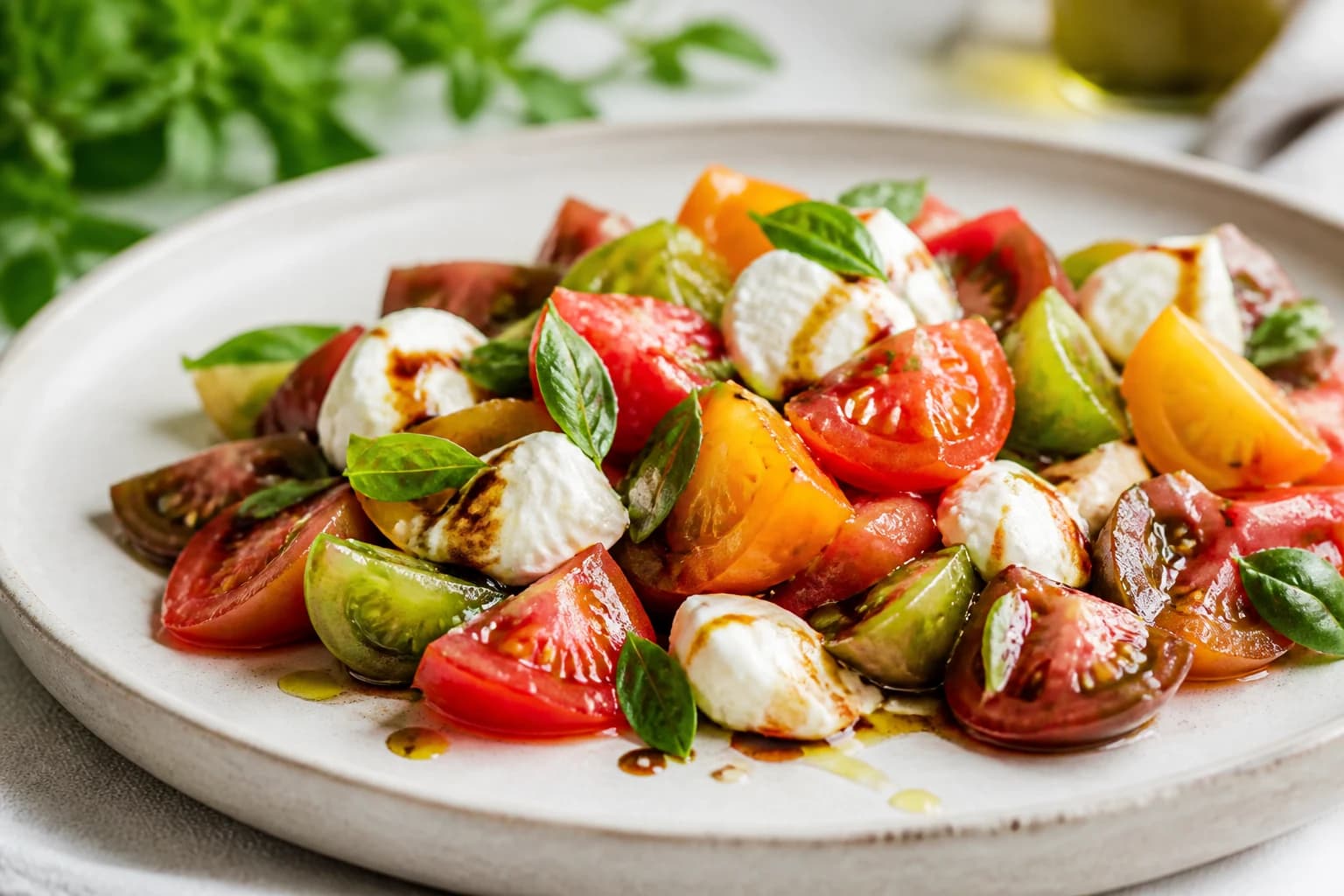 Tartare de tomates & mozzarella