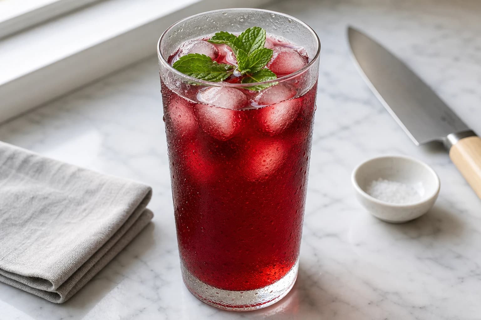 Thé glacé hibiscus : la recette éclatante