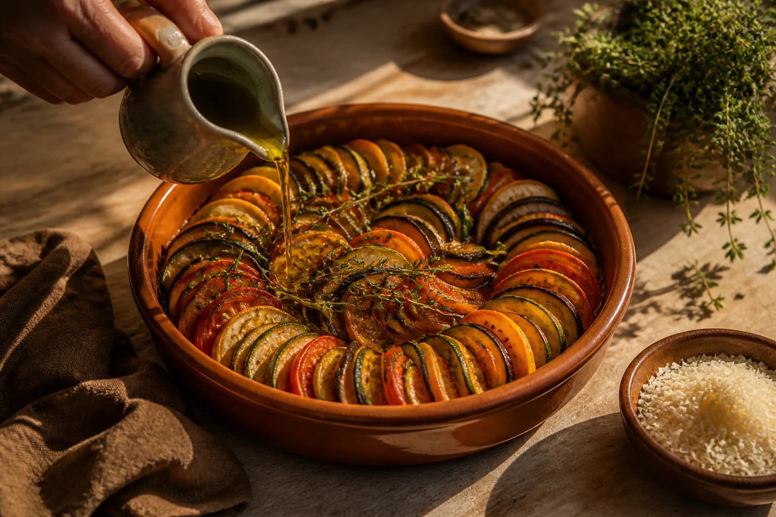 Etape 5 : Finaliser la cuisson et dresser — Tian provençal aux légumes du soleil