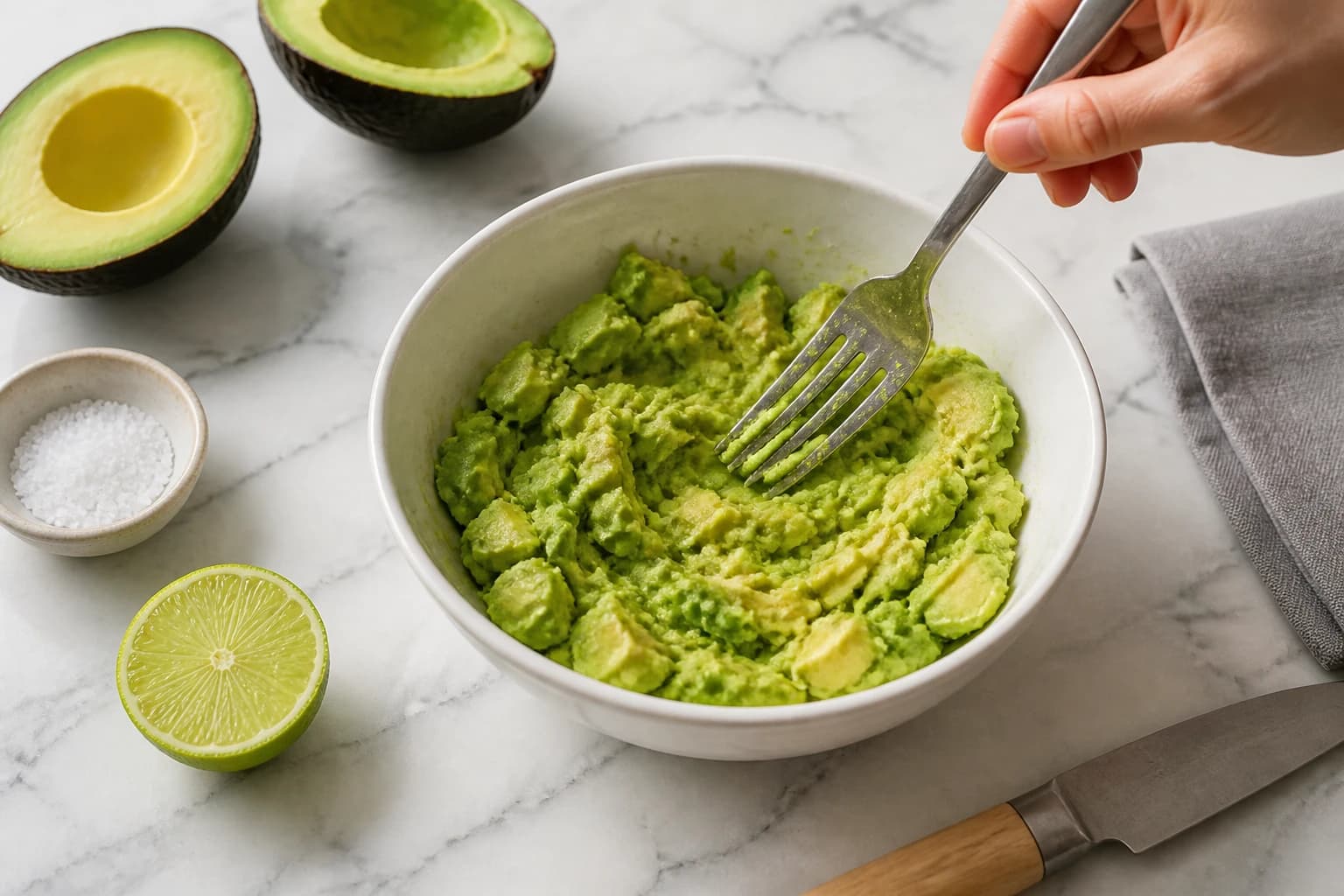 Etape 3 : Préparer l'avocat écrasé — Toast patate douce : l'alternative sans pain