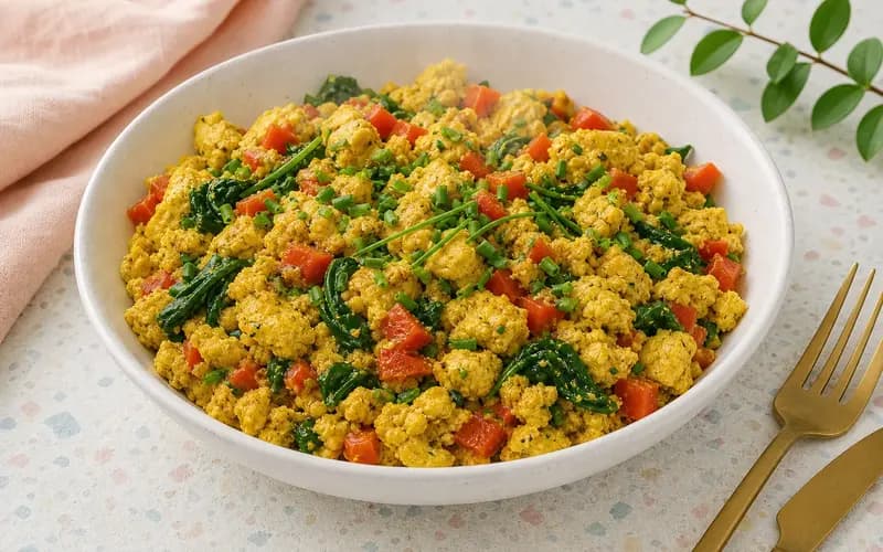 Tofu brouillé façon œufs : 15 g de protéines
