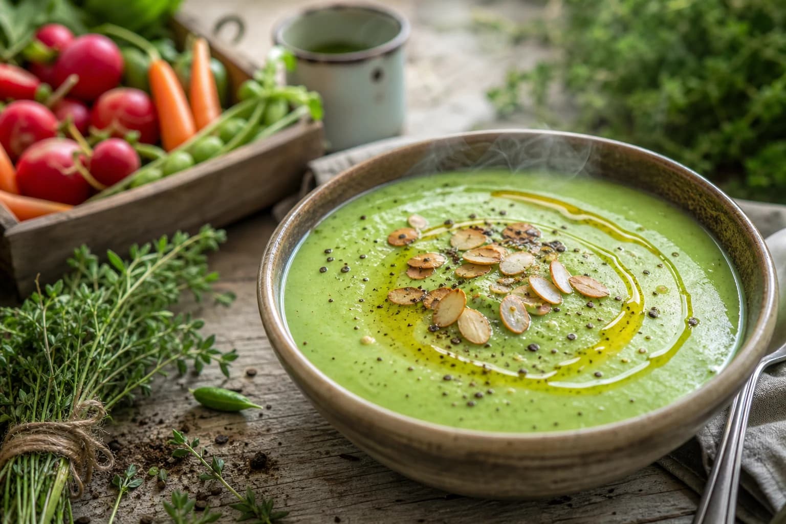 Velouté de brocoli à l'amande
